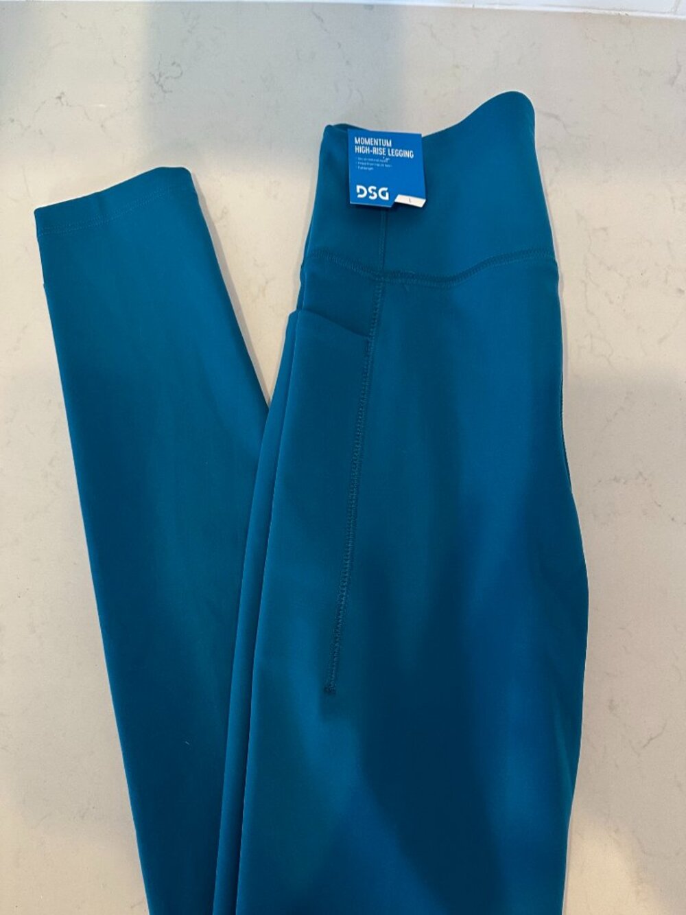 NWT DSG Girl's Momentum High-Rise Legging Size L (14) Dark Teal Blue Pockets